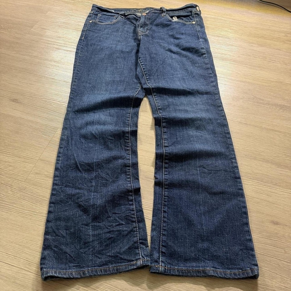32x30 Blue Pleated Bootcut Flared Jeans Y2K Indie - Picture 1 of 6